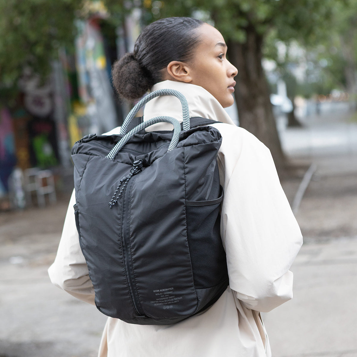 Tristan Packable Backpack - Black