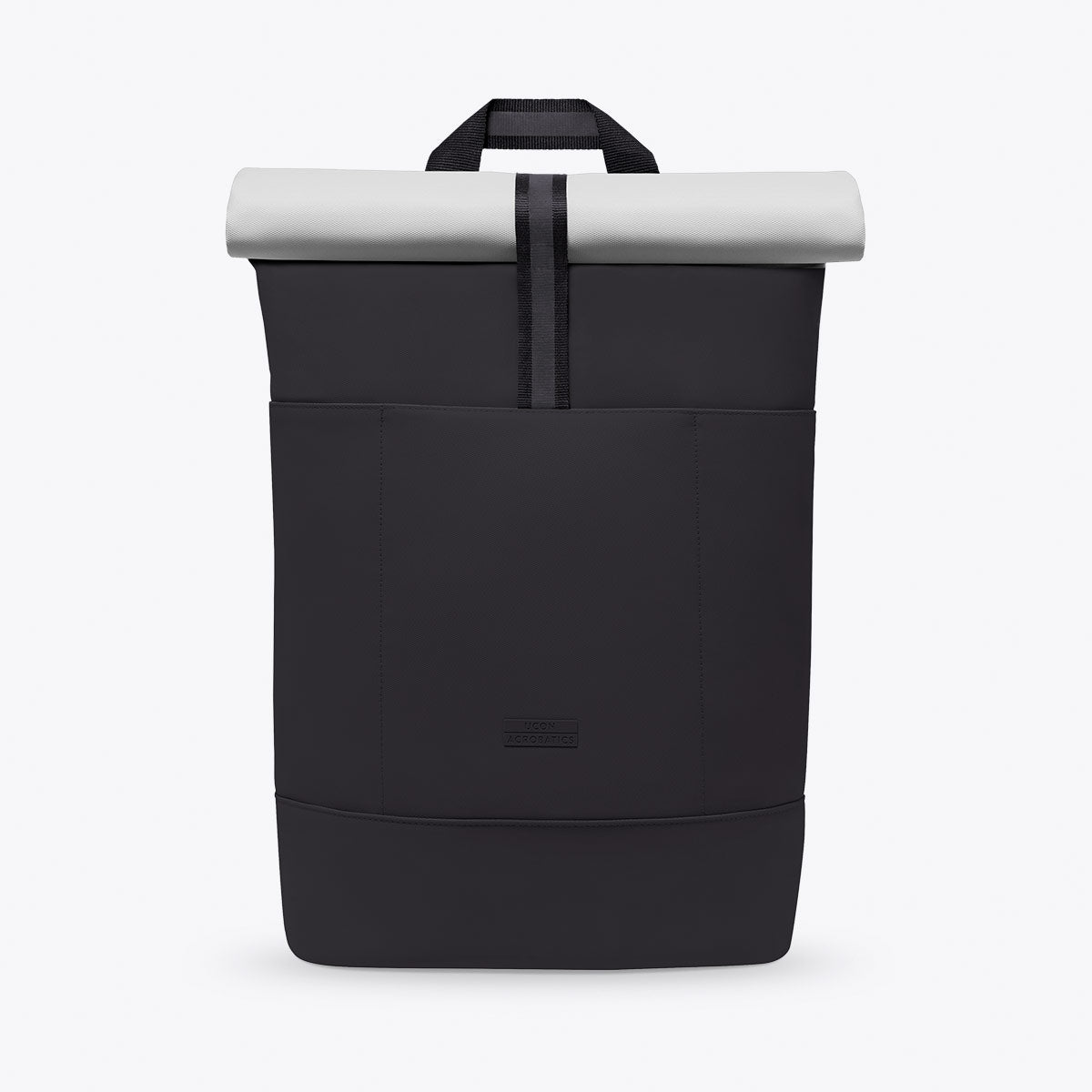 Hajo Roll-Top Backpack - Black - Light Grey / Medium