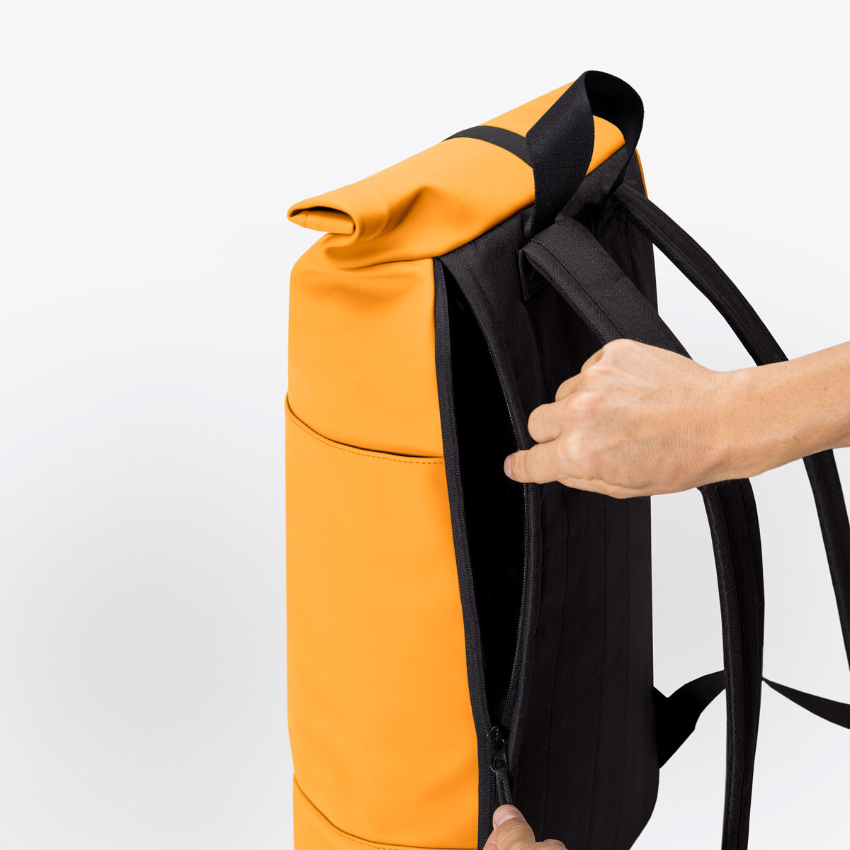 Hajo Roll-Top Backpack - Amber / Medium