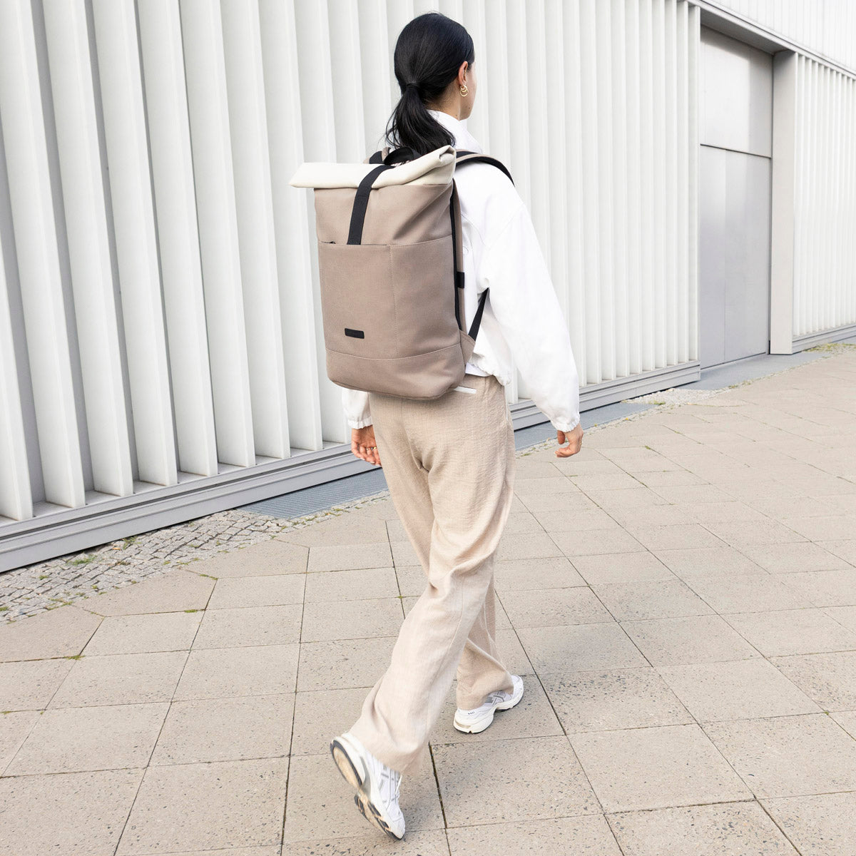 Hajo Roll-Top Backpack - Dark Sand - Light Sand / Medium