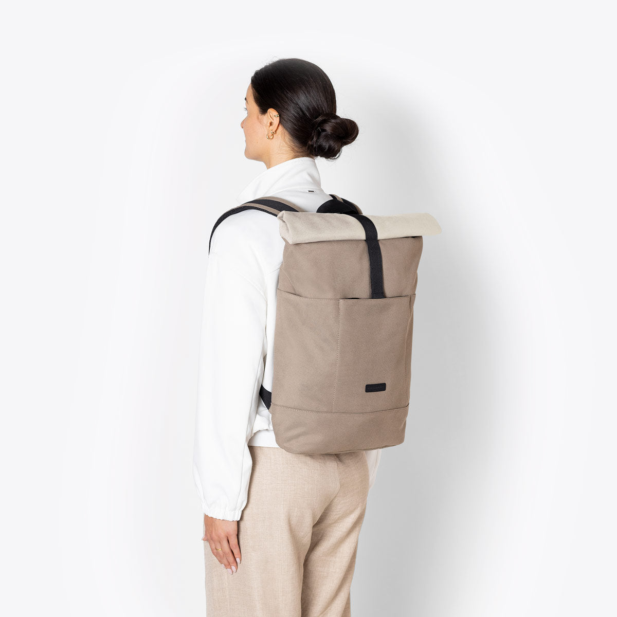 Hajo Roll-Top Backpack - Dark Sand - Light Sand / Medium