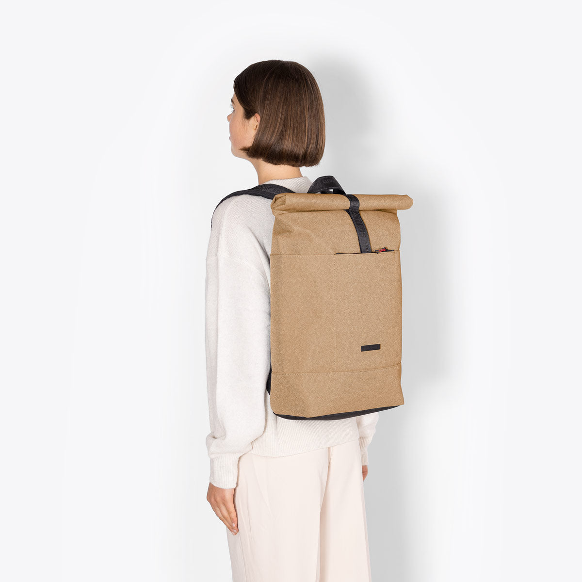 Hajo Roll-Top Backpack - Dark Sand Reflective / Medium