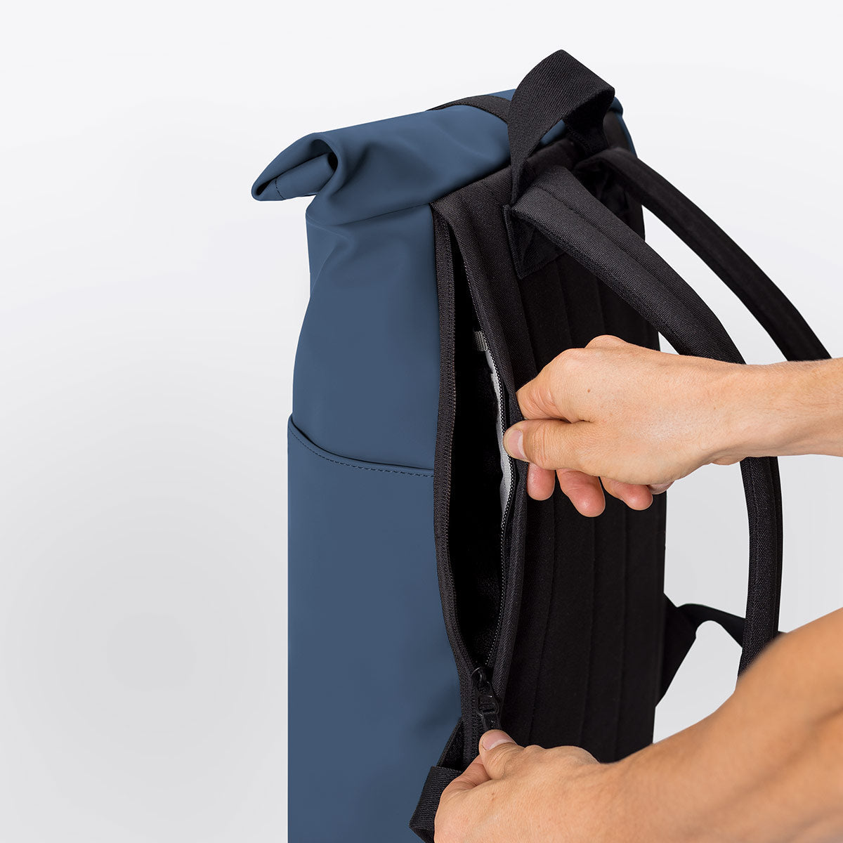 Hajo Roll-Top Backpack - Steel Blue / Mini