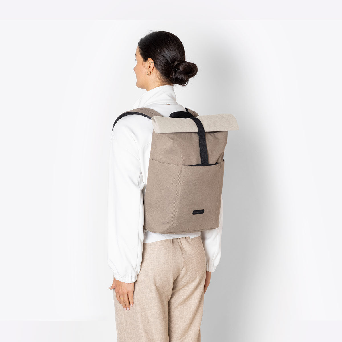 Hajo Roll-Top Backpack - Dark Sand - Light Sand / Mini