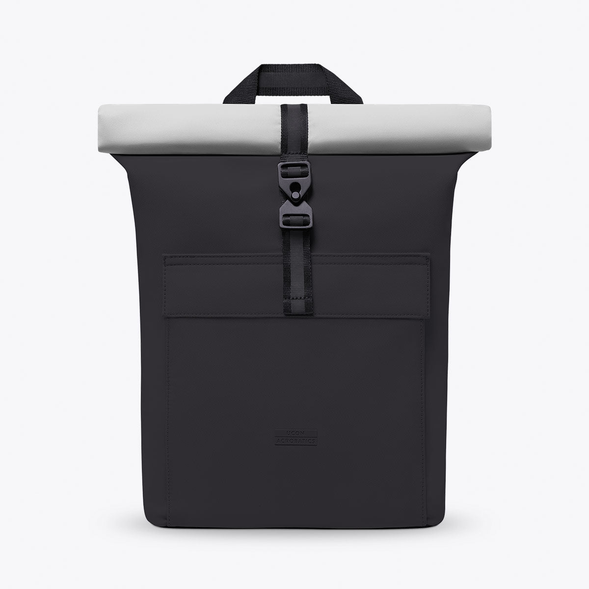 Jasper Roll-Top Backpack - Black - Light Grey / Medium
