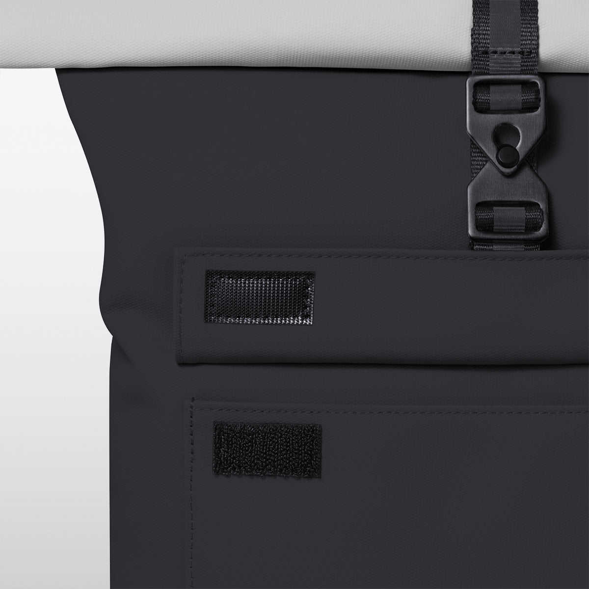 Jasper Roll-Top Backpack - Black - Light Grey / Medium