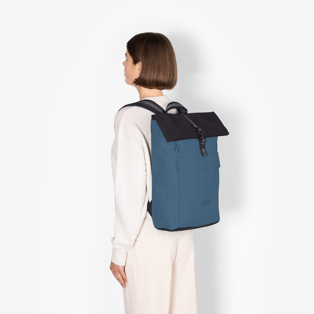 Jasper Roll-Top Backpack - Petrol - Black / Medium