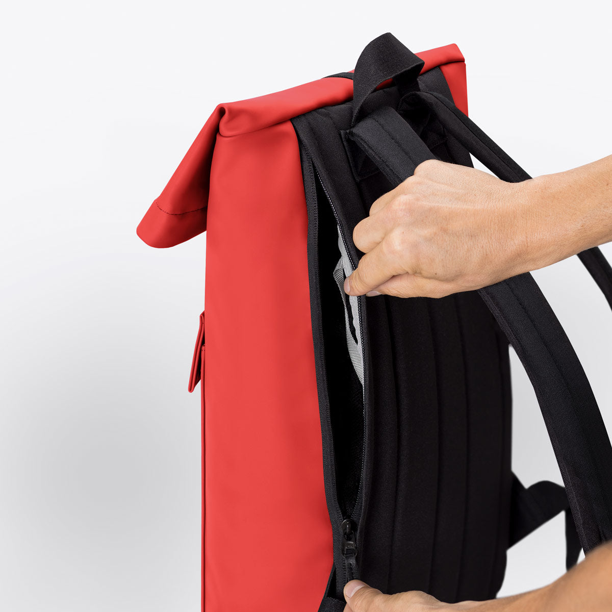 Jasper Roll-Top Backpack - Red / Mini