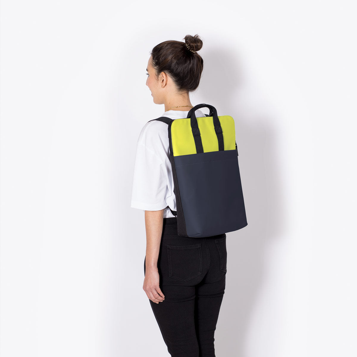 Masao Convertible Backpack - Acid Lime - Dark Navy / Medium