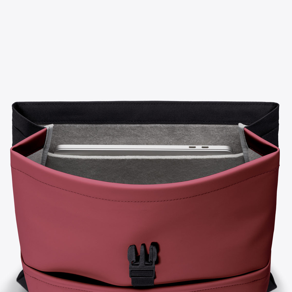 Mion Flap-Top Backpack - Burgundy