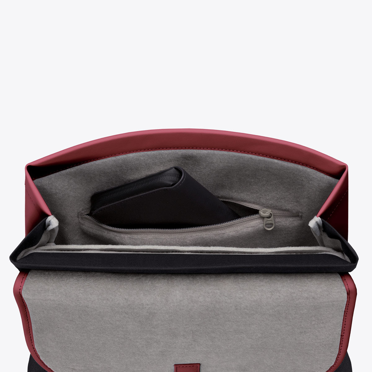 Mion Flap-Top Backpack - Burgundy