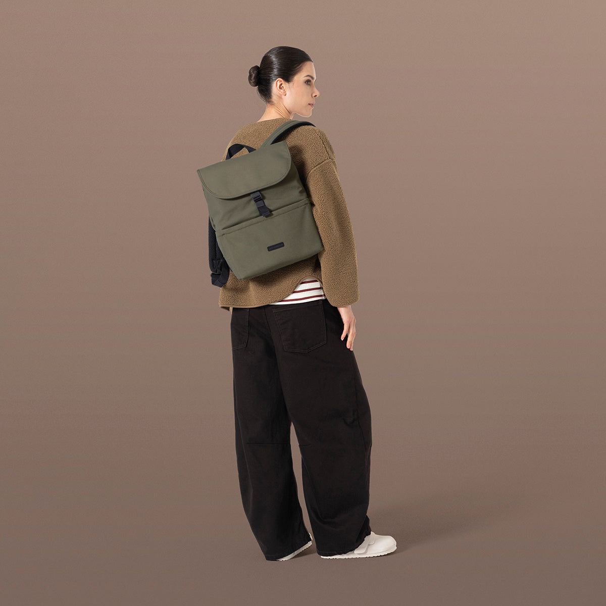 Mion Flap-Top Backpack - Olive