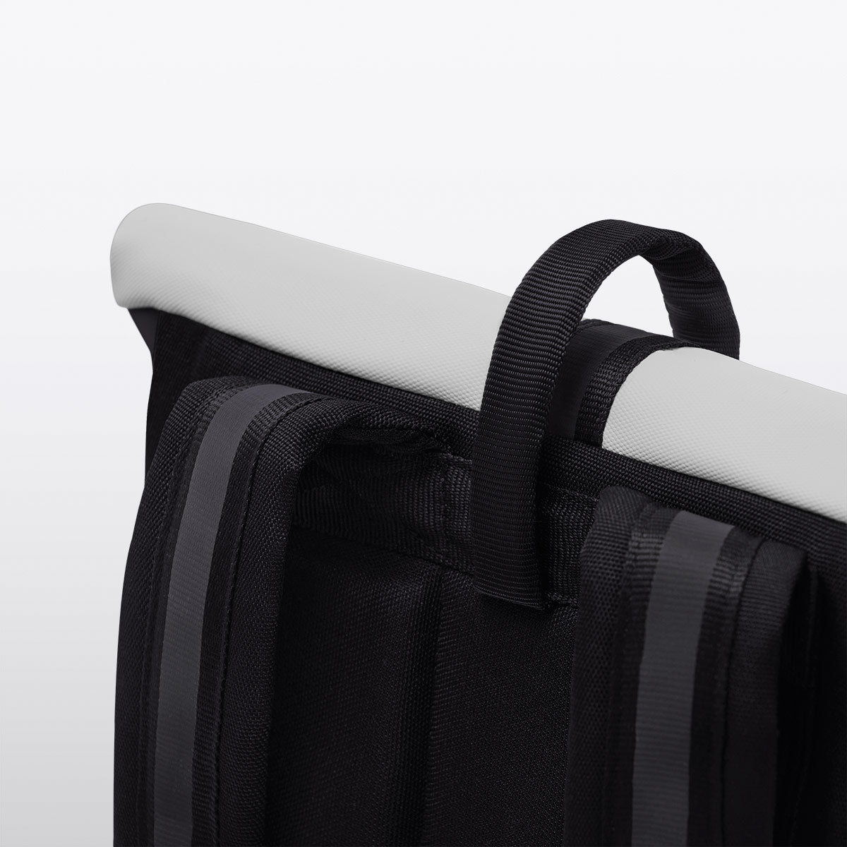 Niklas Roll-Top Backpack - Black - Light Grey