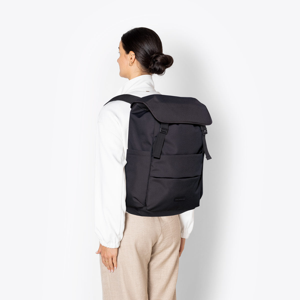 Stellan Flap-Top Backpack - Black