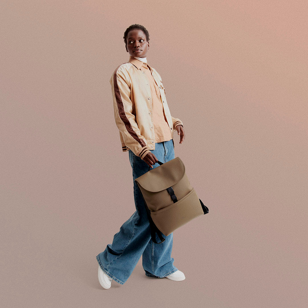 Mion Flap-Top Backpack - Chestnut