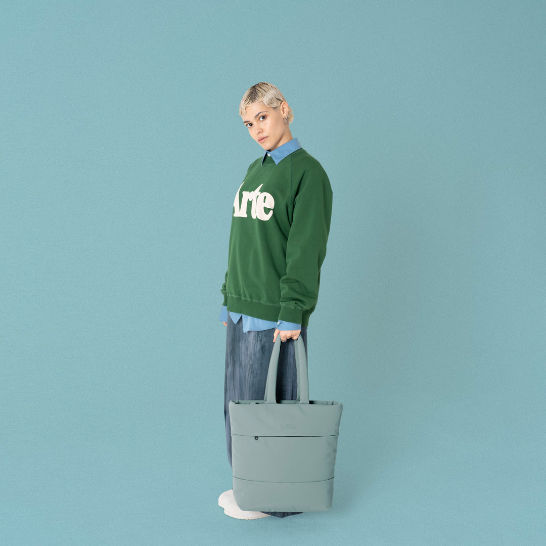 Josua Puffy Tote Bag - Pine Green